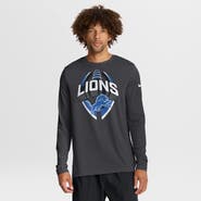 Nike Men's Nike Anthracite Detroit Lions Primetime Legend Icon Performance Long Sleeve T-Shirt