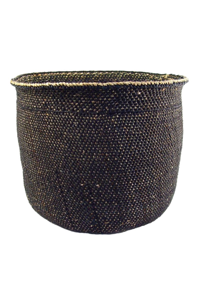 Mbare Iringa Basket Black Stripe XSmall, Main, color, Light Black