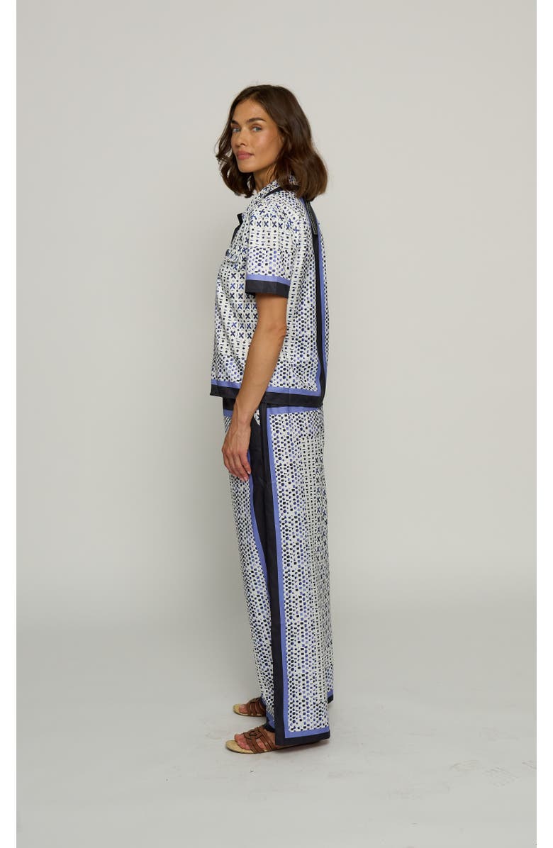 Central Park West Foulard Print Shirt, Alternate, color, Blue