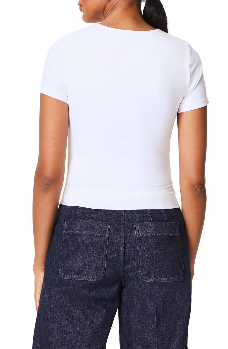 SPANX<sup>®</sup> SPANXsmooth<sup>™</sup> Jersey Crewneck T-Shirt, Alternate, color, Classic White