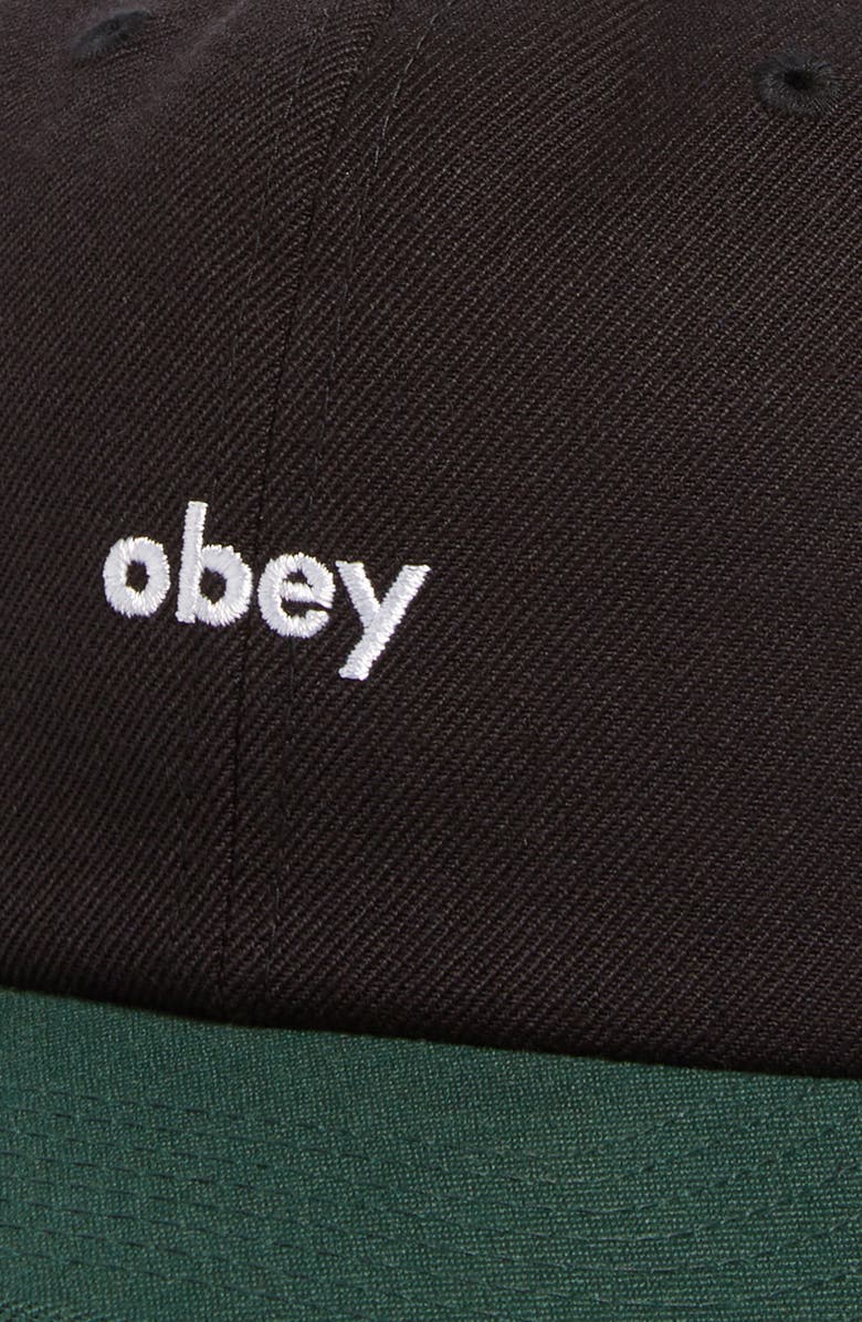Obey Colorblock Logo Twill Baseball Cap, Alternate, color, 