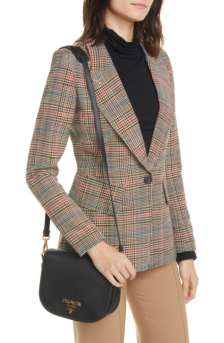 Prada Daino Messenger Leather Crossbody Bag, Alternate, color,