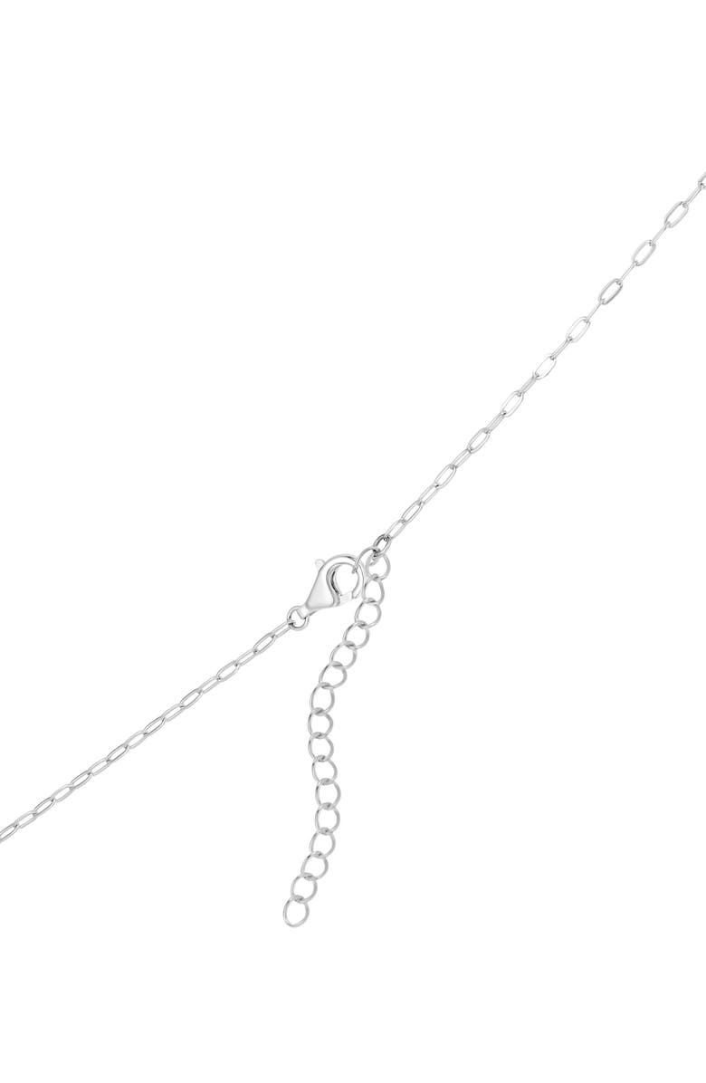 ATHRA LUXE Personalized Initial Lock Pendant Necklace, Alternate, color, Silver