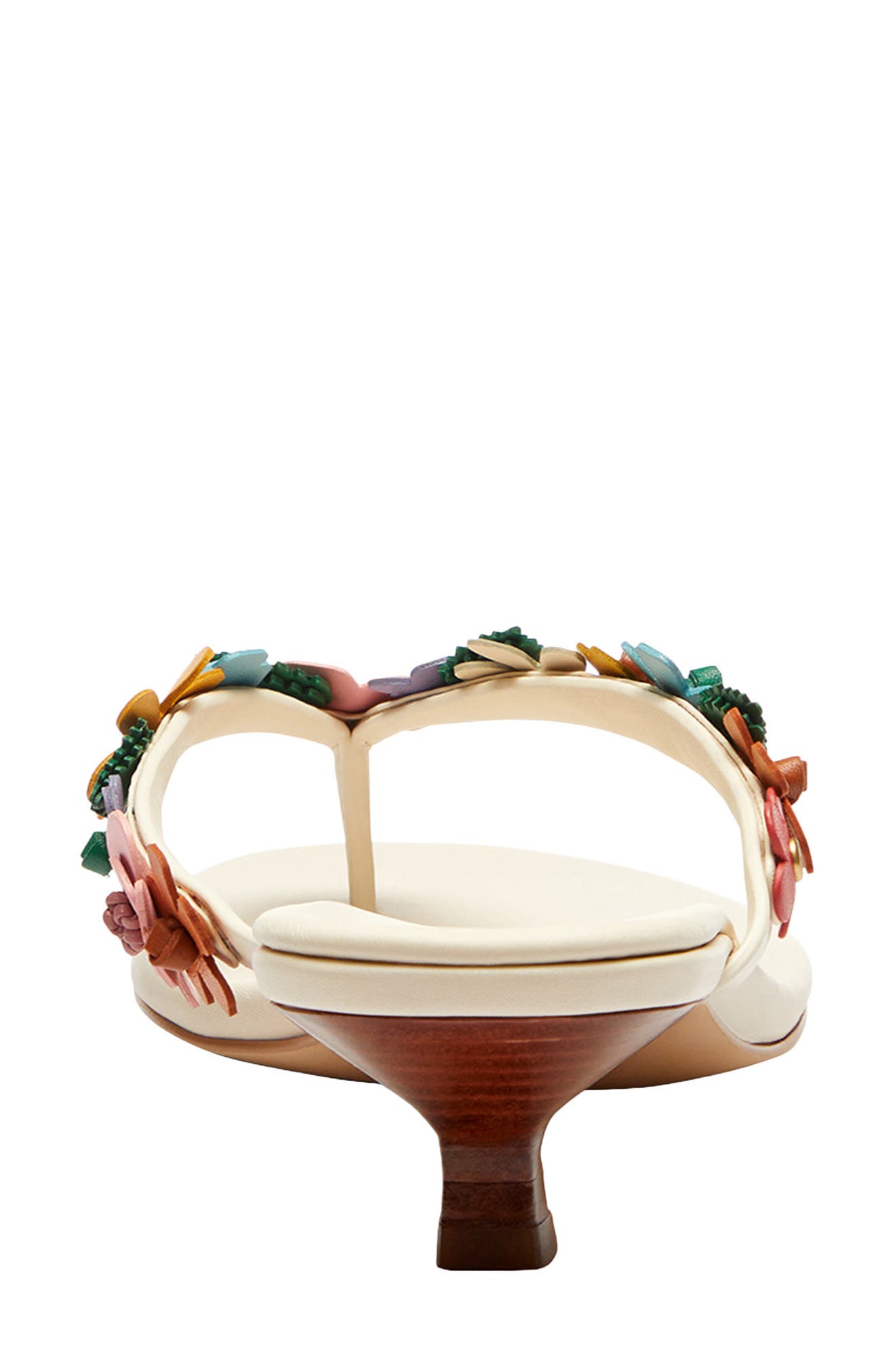 COACH Tea Rose Kitten Heel Flip Flop, Alternate, color, Chalk