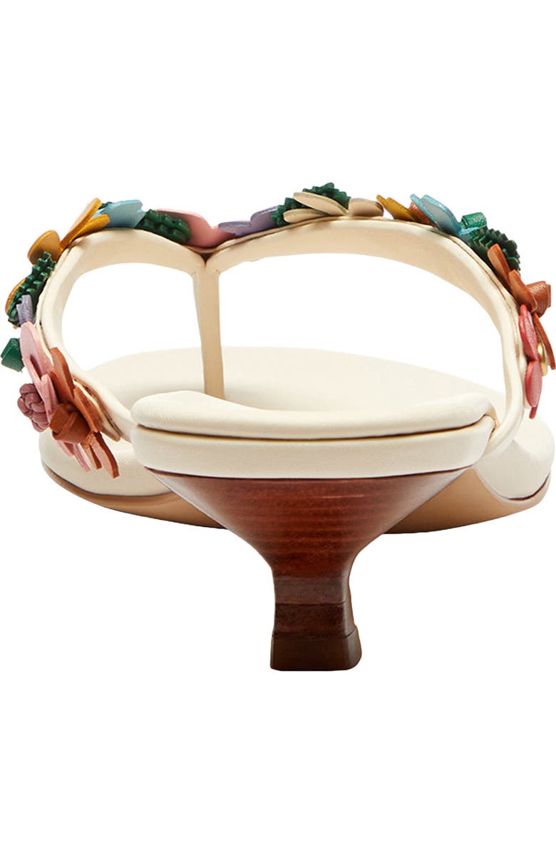 COACH Tea Rose Kitten Heel Flip Flop, Alternate, color, Chalk