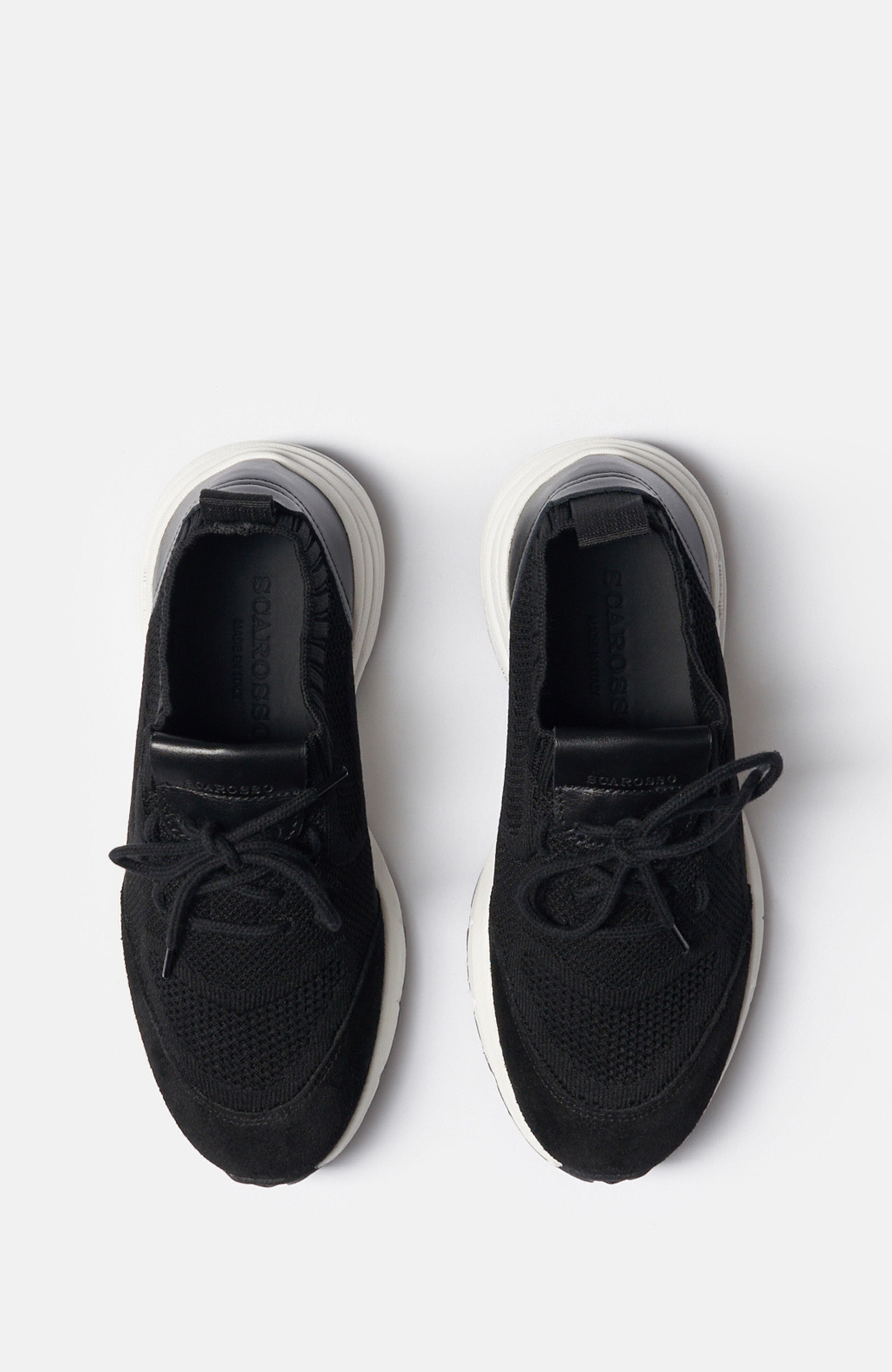 SCAROSSO Robbie Boy Sneakers, Alternate, color, Black - Knit