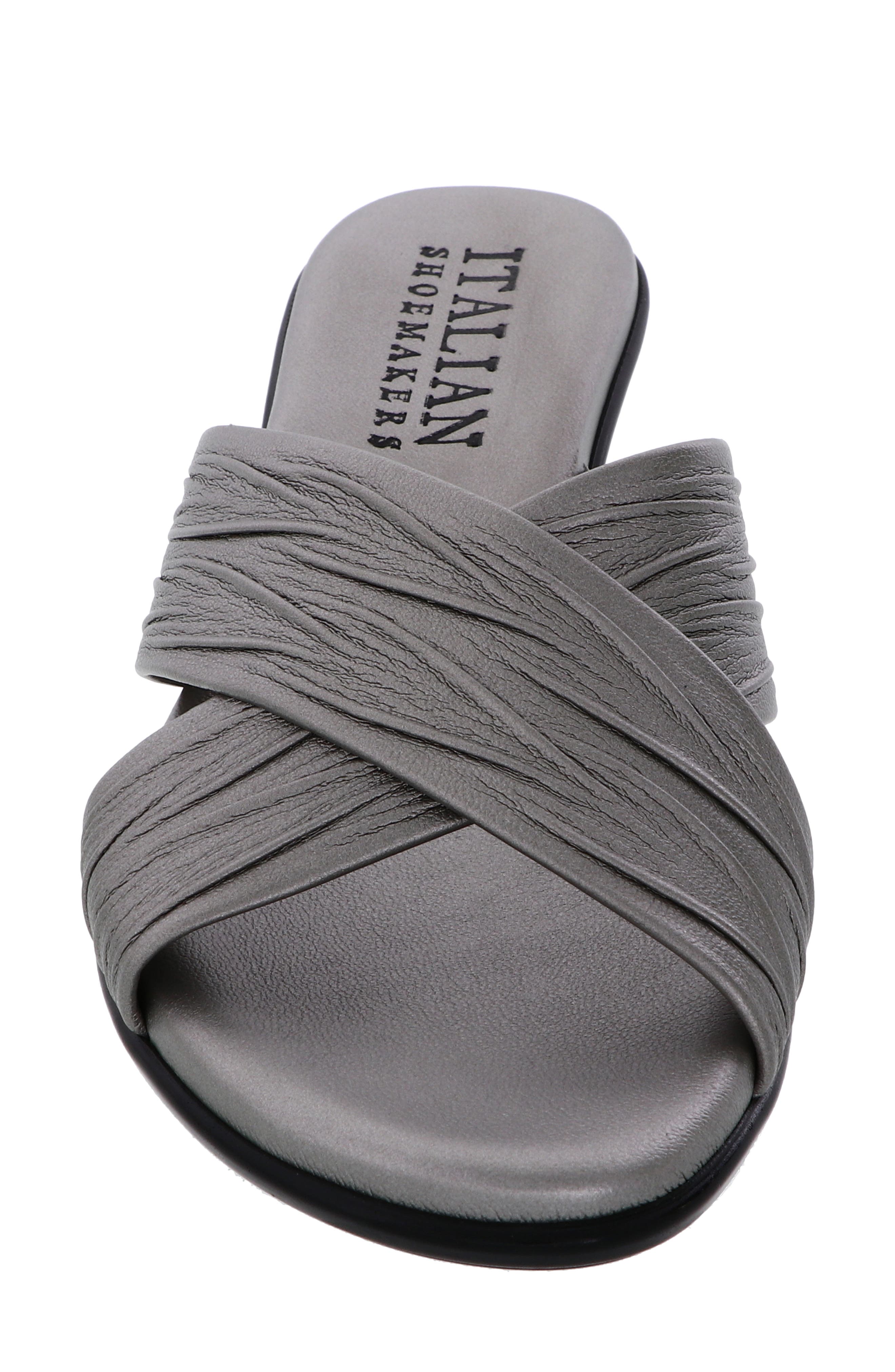 ITALIAN SHOEMAKERS Kenny Wedge Slide Sandal, Alternate, color, Pewter