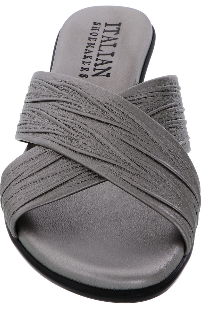 ITALIAN SHOEMAKERS Kenny Wedge Slide Sandal, Alternate, color, Pewter