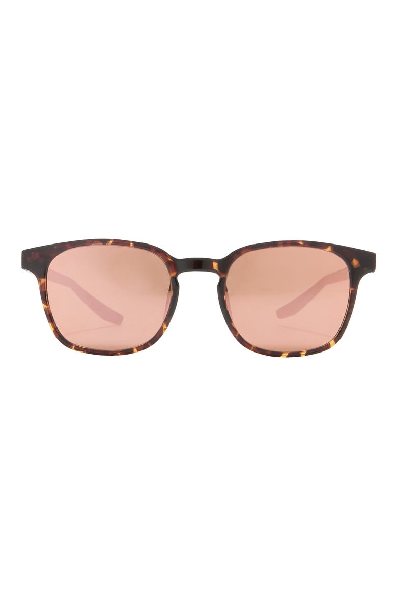 51mm Nike Session Round Sunglasses, Main, color, TORT/WASHED CORAL/ROSE GOLD MI
