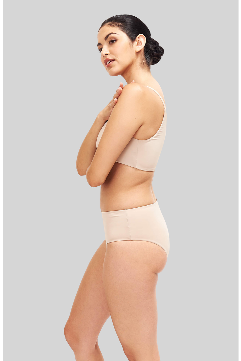 Serena One Shoulder Bikini Top, Alternate, color, Camel