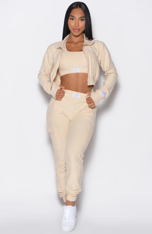 Bombshell Sportswear Cloud Crop Jacket In Neutral