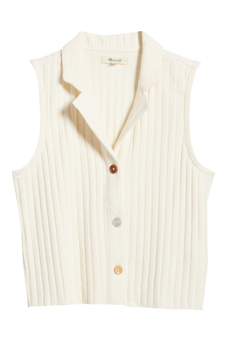 Mixed Button Rib Polo Tank, Alternate, color, ANTIQUE CREAM