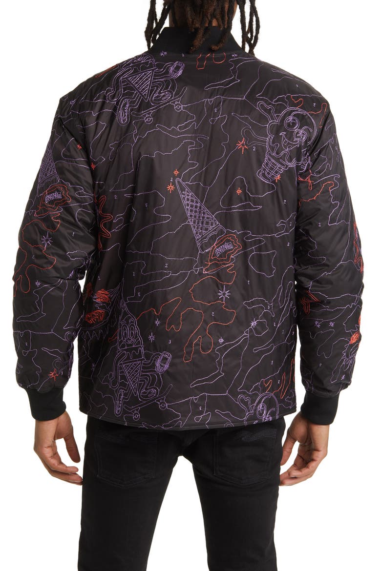 Skim Milk Bomber Jacket, Alternate, color, BLACK