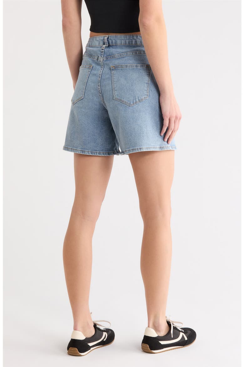 High Waist Denim Shorts, Alternate, color, MEDIUM WASH