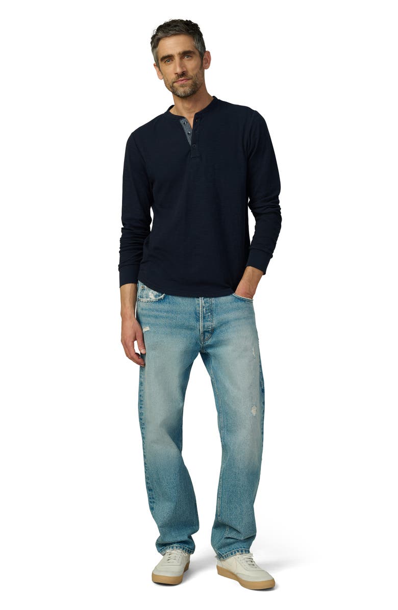 Joe's Double Face Thermal Henley Shirt, Alternate, color, True Navy