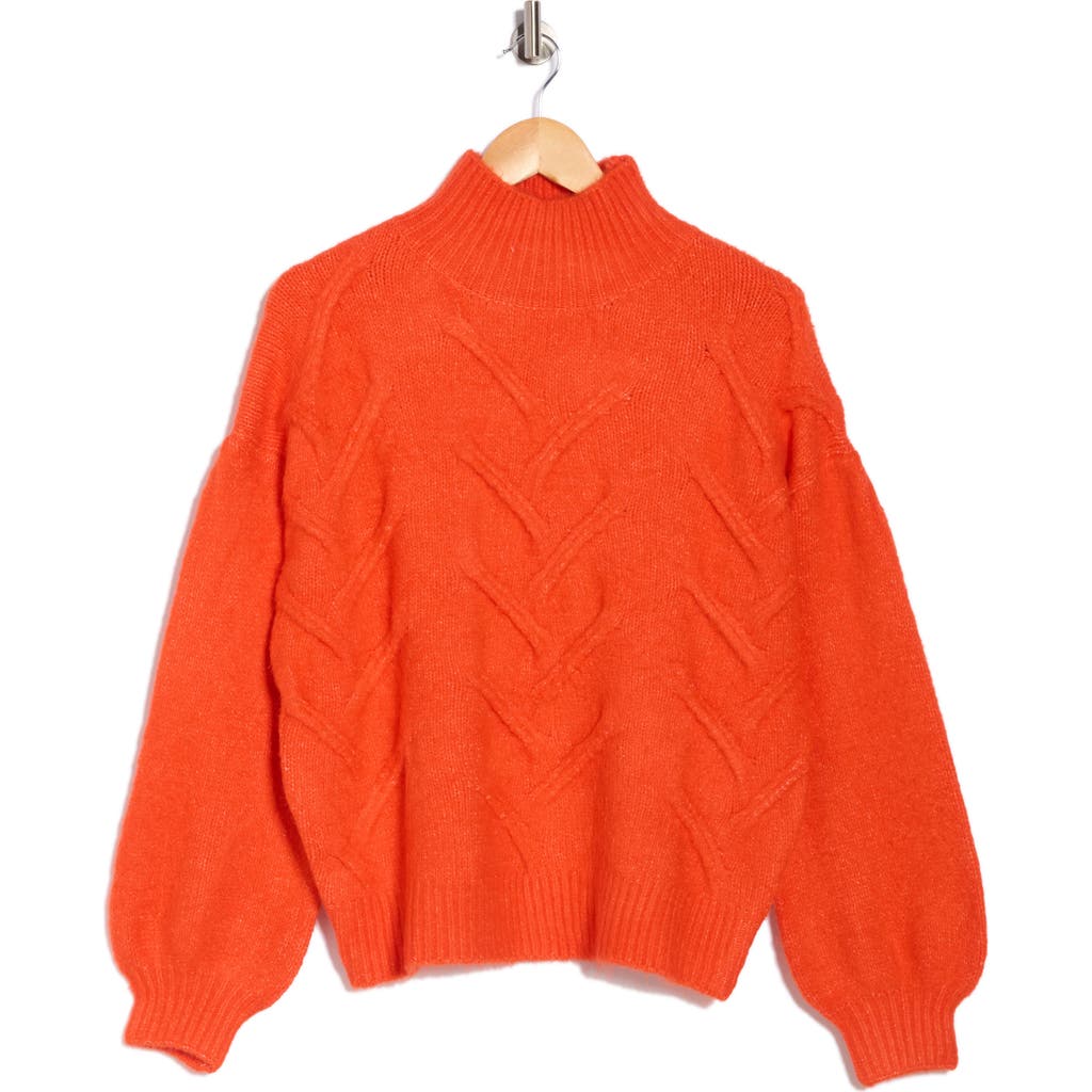 Frnch Naina Cable Knit Sweater In Red