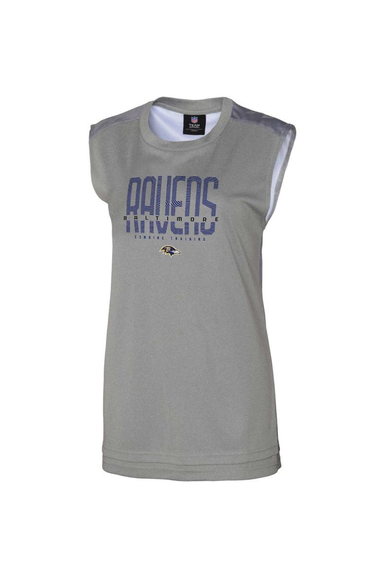 Women's Gray Baltimore Ravens No Sweat Tank Top, Alternate, color, Gray