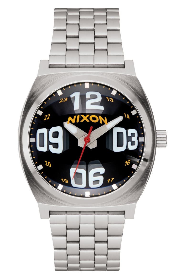 The Time Teller Fisheye Bracelet Watch, 37mm, Alternate, color, FISHEYE / SILVER / BLACK