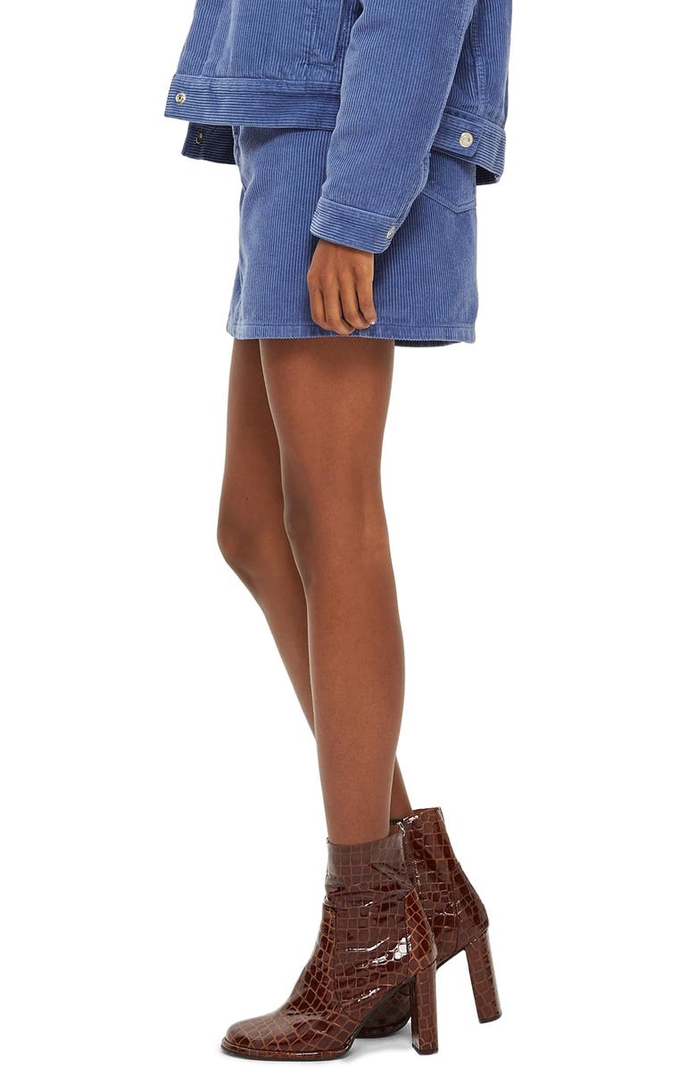 Topshop Corduroy Skirt, Alternate, color, 