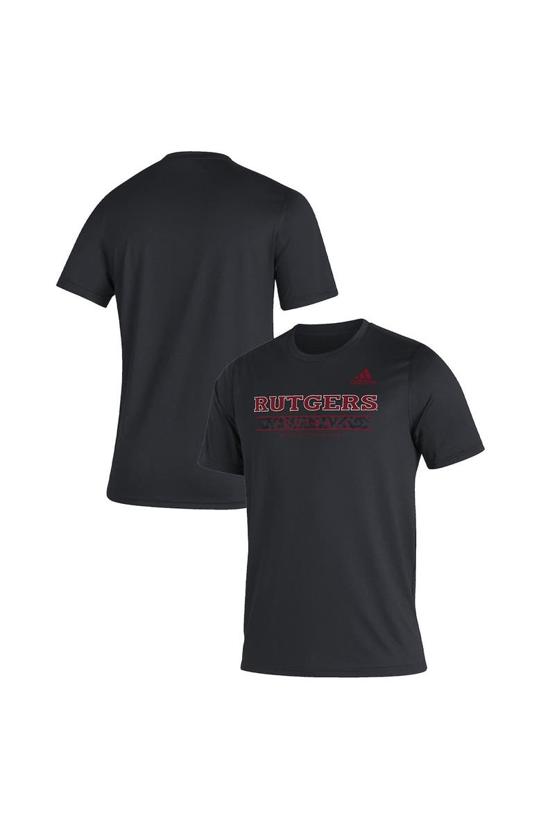 adidas Men's adidas Black Rutgers Scarlet Knights Sideline Football Locker Practice Creator AEROREADY T-Shirt, Main, color, 