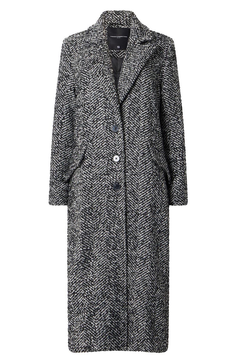 French Connection Chantelle Herringbone Coat, Alternate, color,