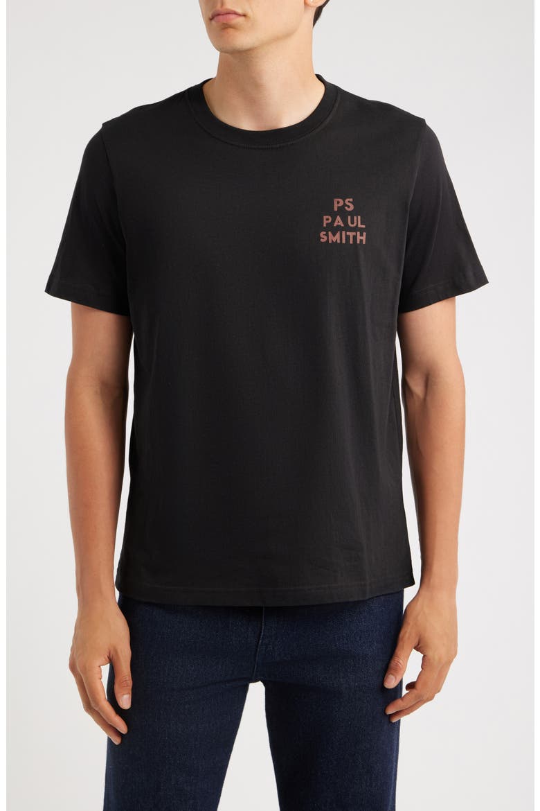 Logo Organic Cotton T-Shirt, Main, color, BLACK