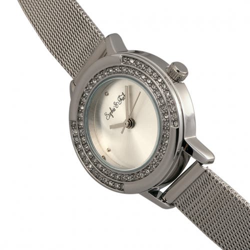 Sophie And Freda Cambridge Bracelet Watch With Swarovski Crystals In Silver