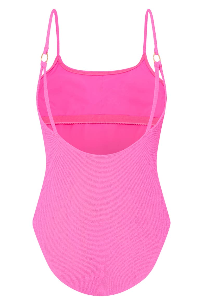 Grace Solid Textured One-Piece Swimsuit, Alternate, color, PINK