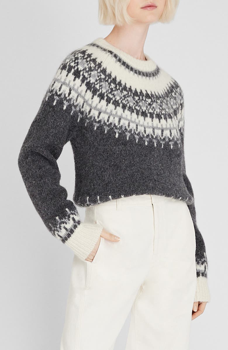 Club Monaco Fair Isle Alpaca Blend Crewneck Sweater, Alternate, color, 