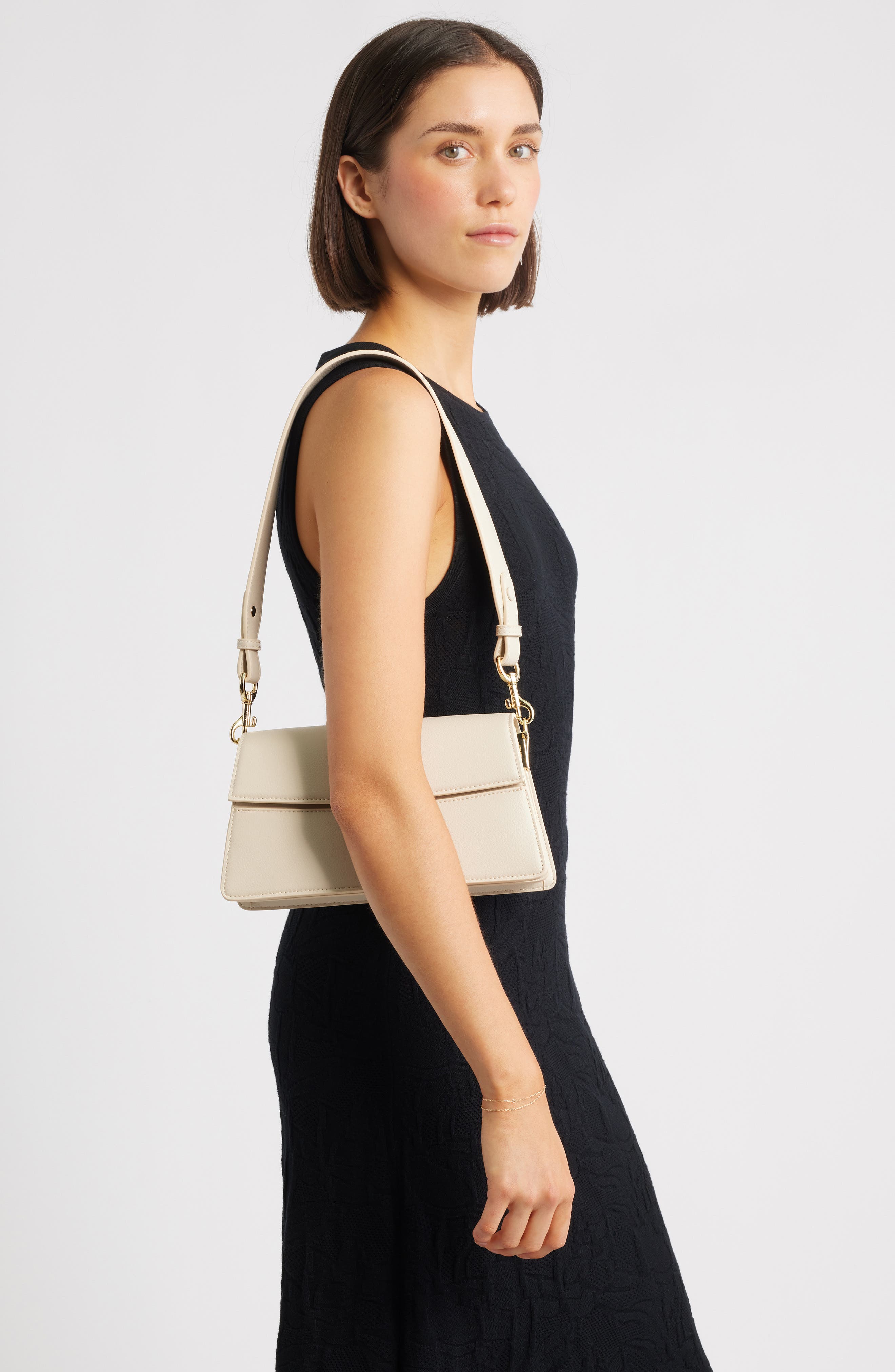 Freja New York Mini Faux Leather Shoulder Bag, Alternate, color, 