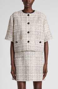 Valentino Garavani Square Cotton Blend Tweed Jacket