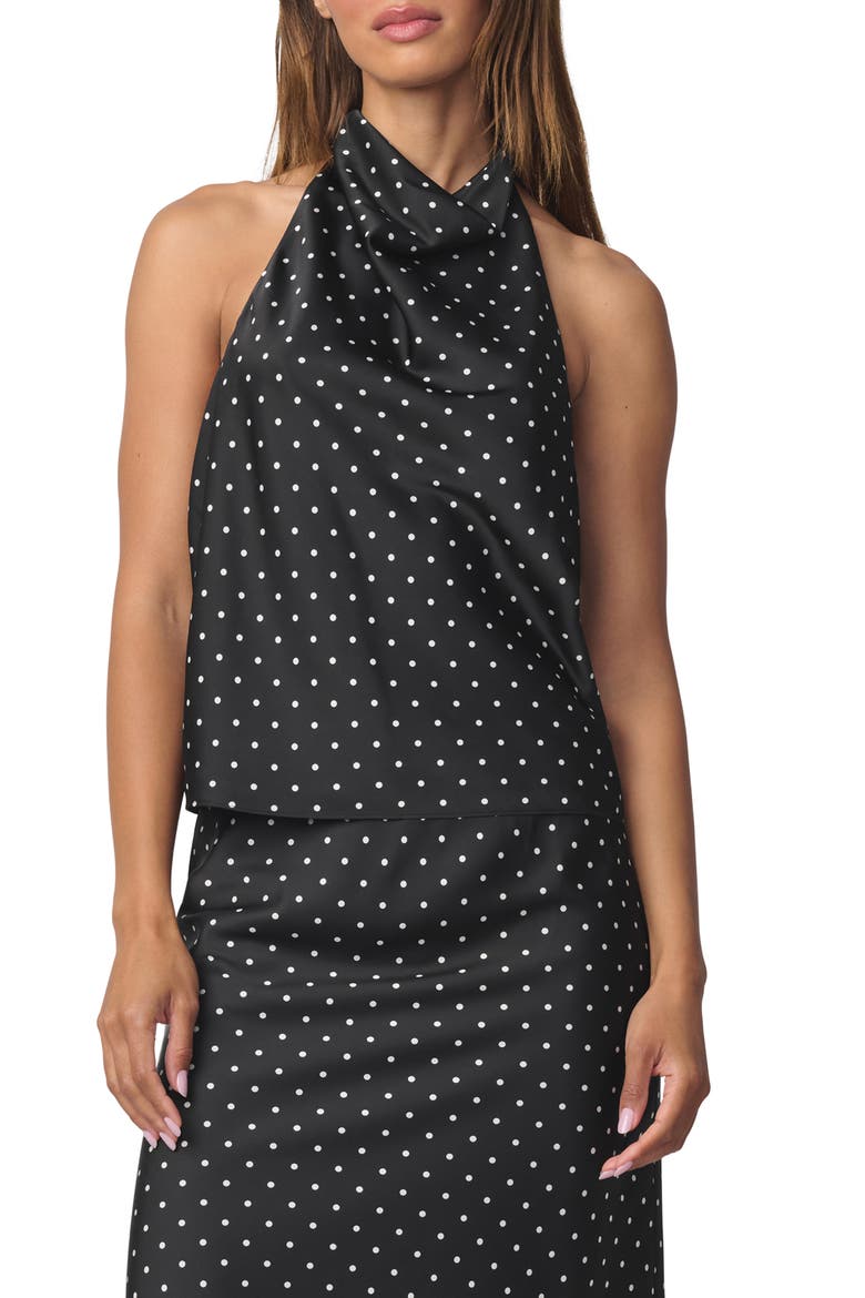The Ines Halter Top, Main, color, BLACK POLKA DOT