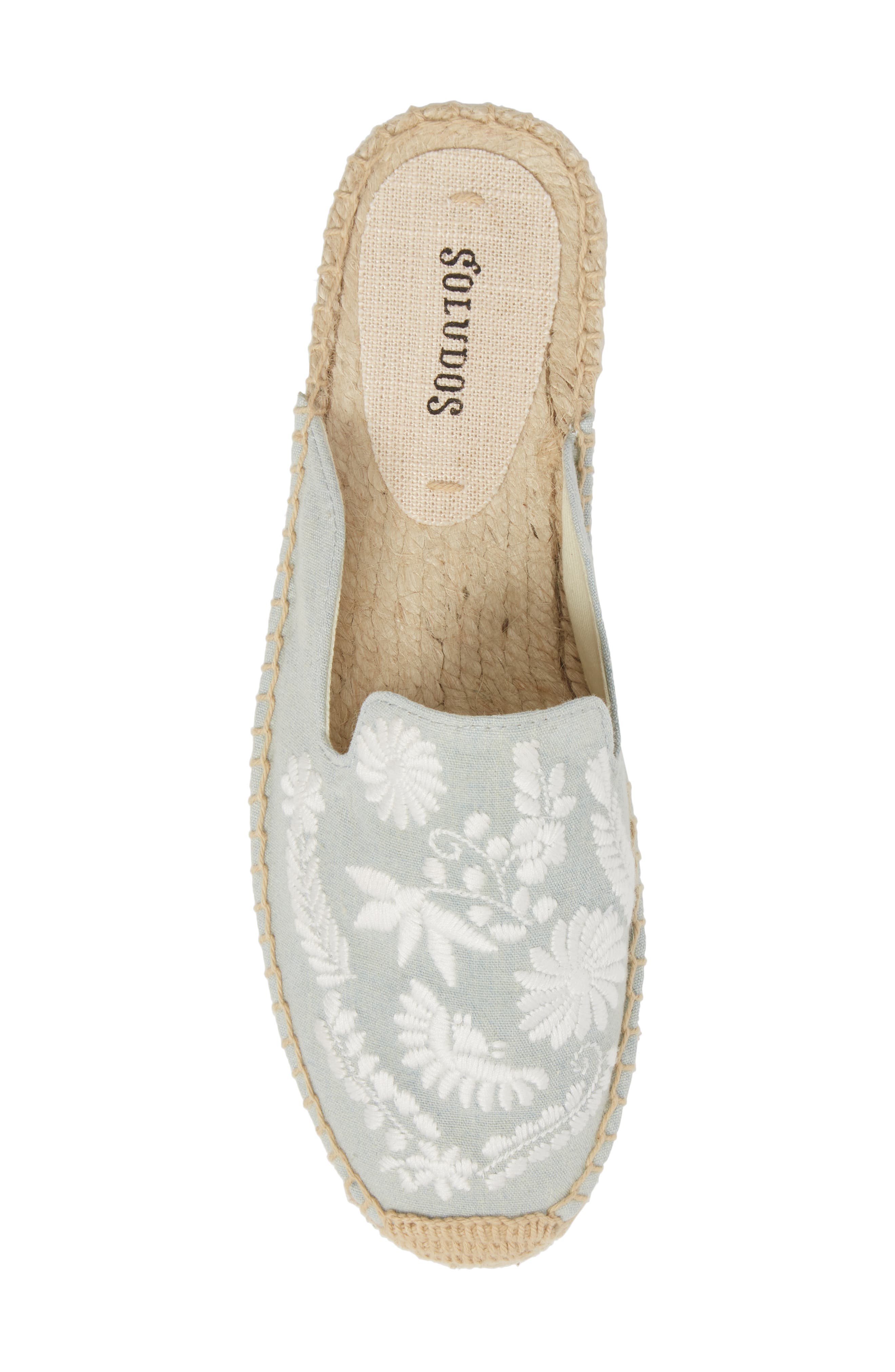 Soludos Ibiza Embroidered Espadrille Loafer Mule, Alternate, color, 