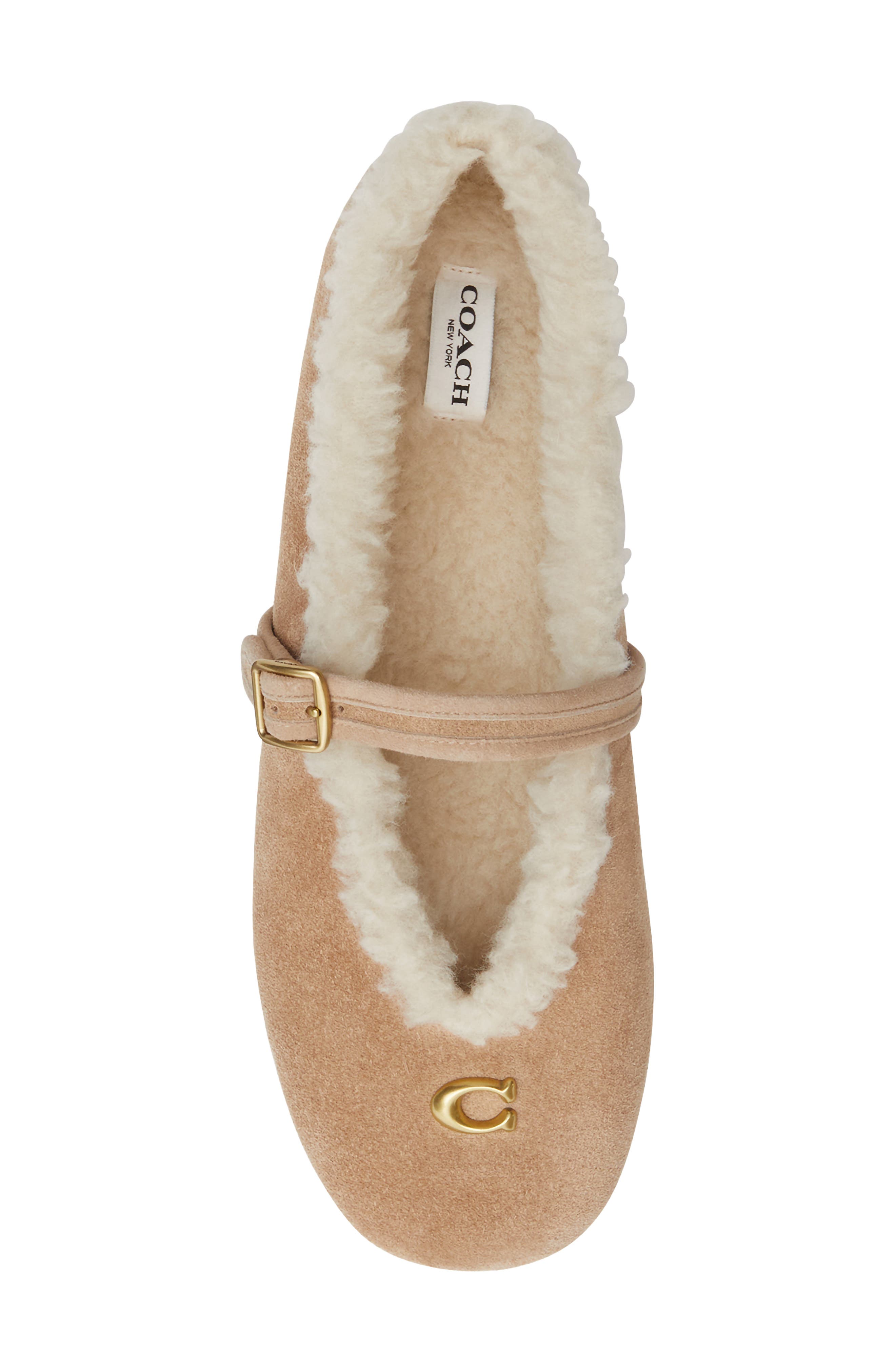 Sculpted C Genuine Shearling Mary Jane, Alternate, color, SOFT BEIGE