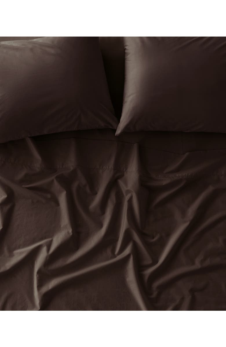 Pact Organic Cool-Air Percale Fitted Sheet, Alternate, color, French Roast