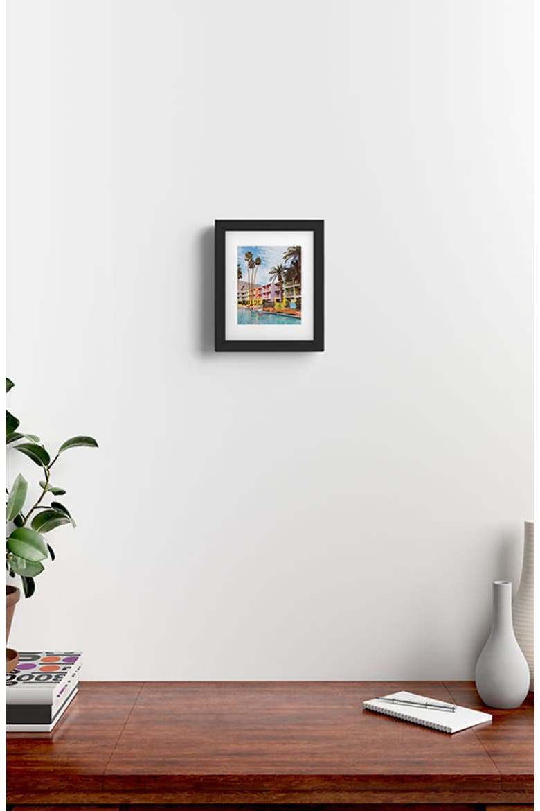 Palm Springs Pool Day VII Framed Art Print, Alternate, color, BLUE