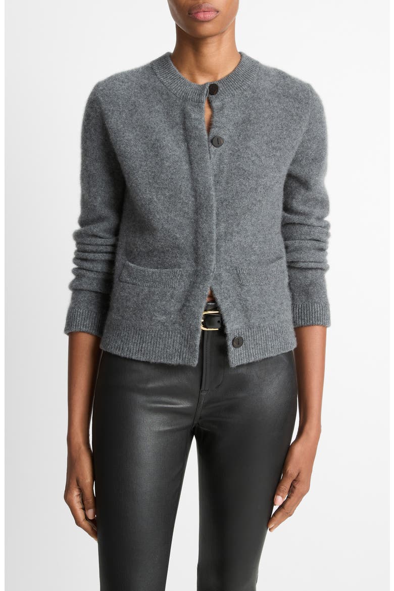 Cashmere Cardigan, Main, color, HEATHER GRAPHITE