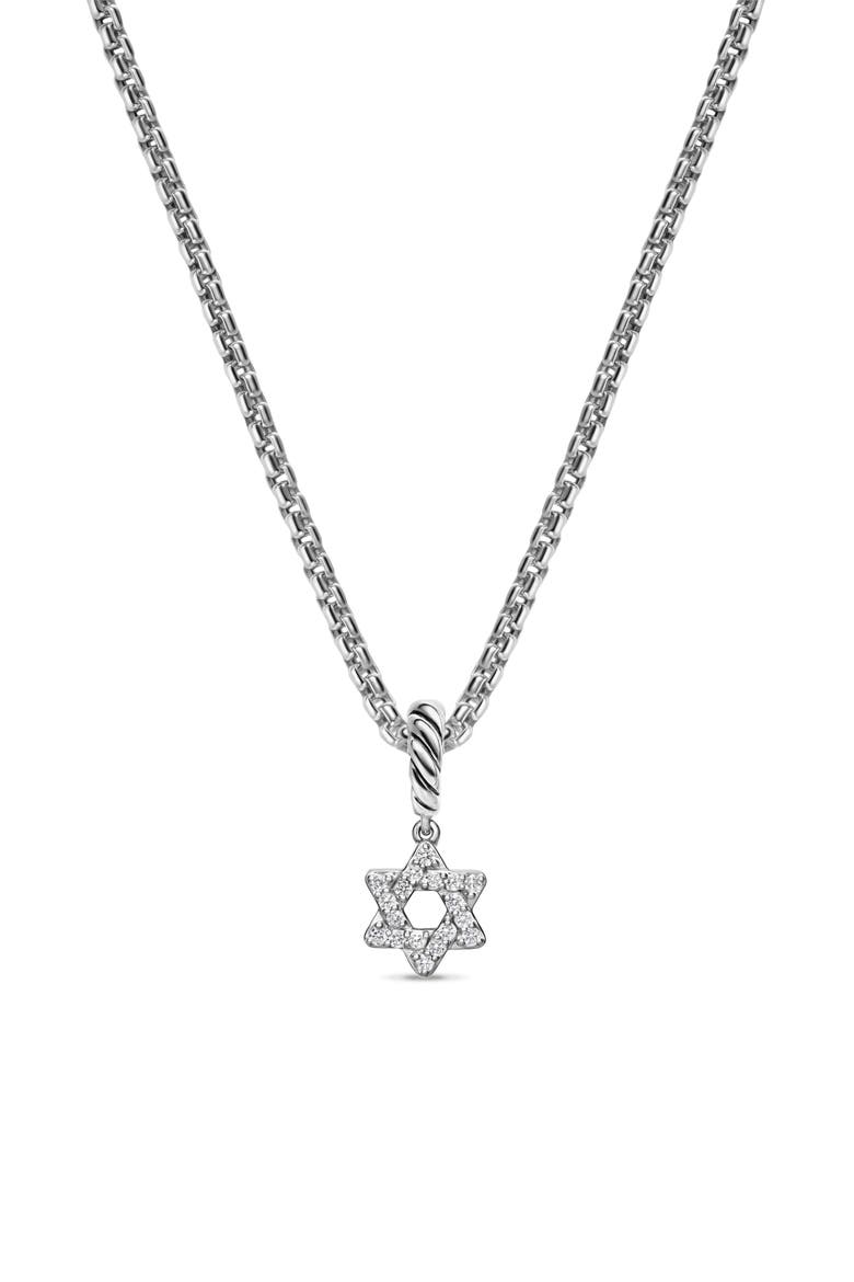Micro Pavé Star of David Enhancer in Sterling Silver with Diamonds, 7.4mm, Alternate, color, DIAMOND