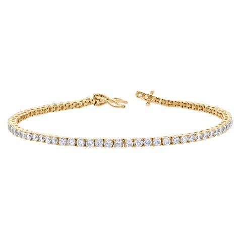 Azora 4 Ct 10K Gold Lab Grown Tennis Bracelet