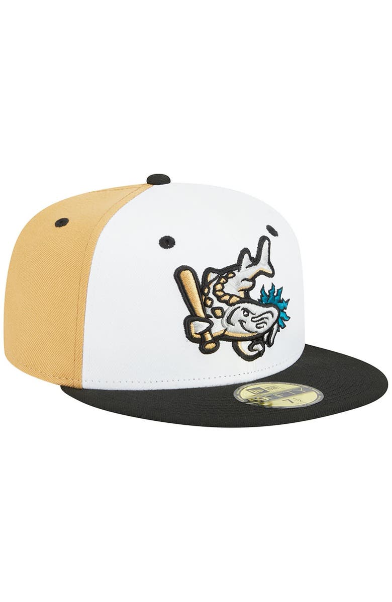New Era Men's New Era White West Michigan Whitecaps Theme Nights Grand Rapids Dam Breakers 59FIFTY Fitted Hat, Alternate, color,