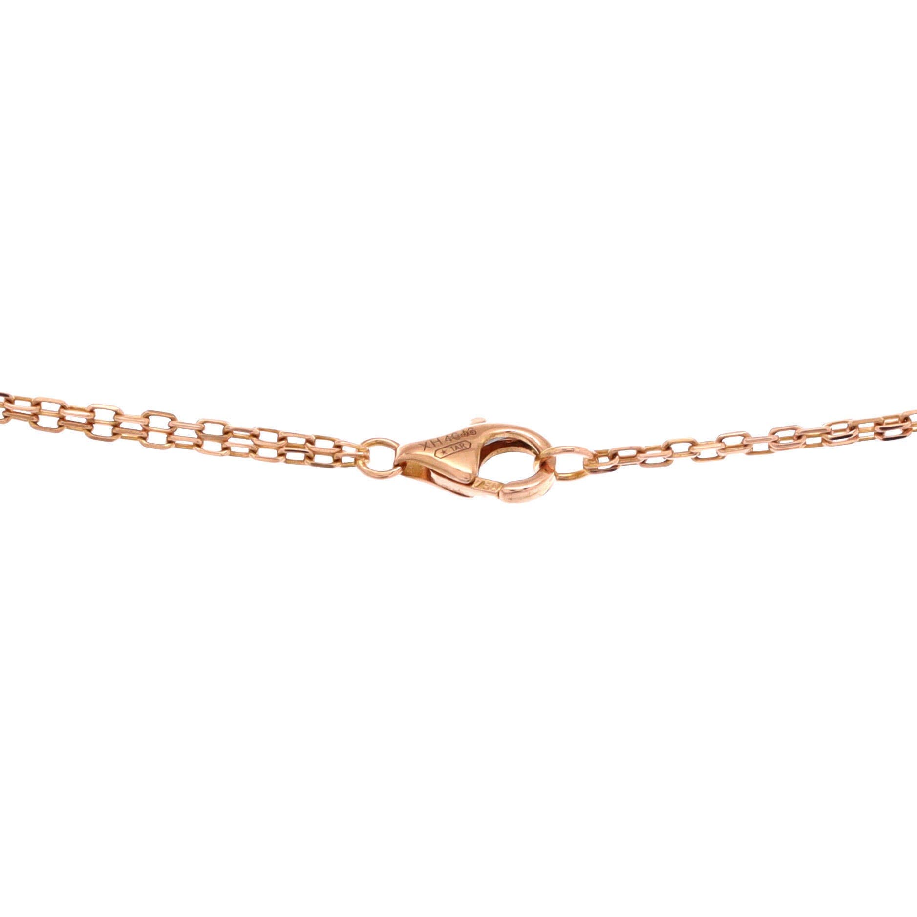 Love 3 Ring Pendant Necklace 18K Rose Gold and Ceramic with Diamonds, Alternate, color, Metallic Gold