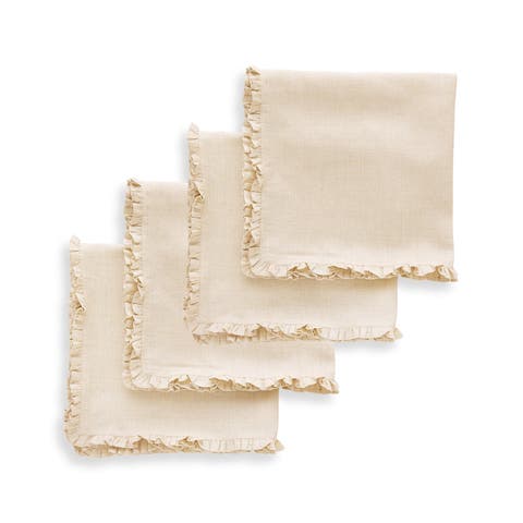 Linen Dinner Napkins - Juliette Ruffle, 20" x 20"