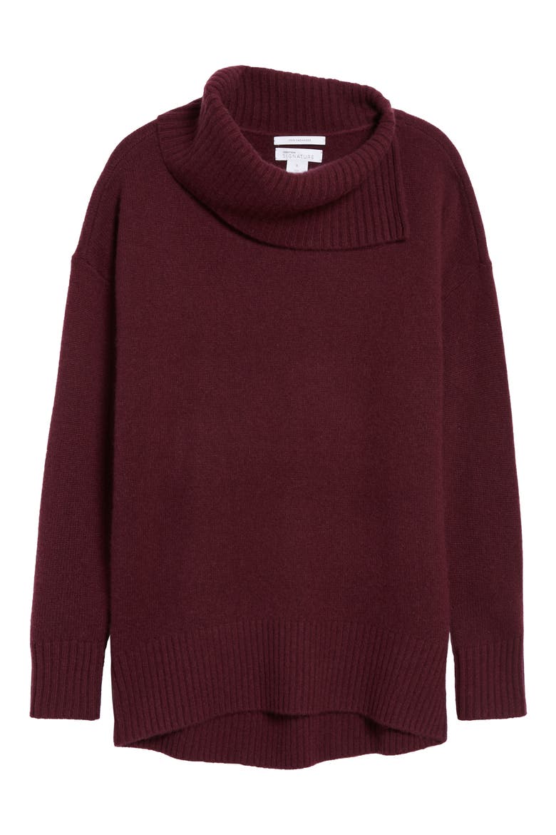 Cashmere Pullover, Alternate, color, BURGUNDY FIG