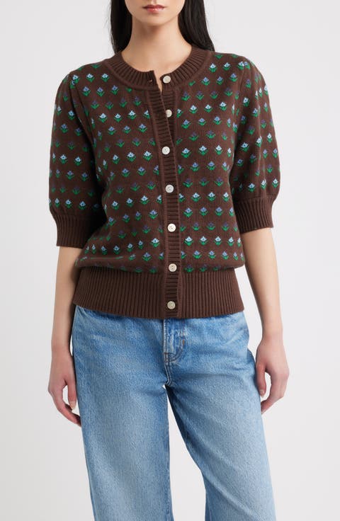 Christine Floral Short Sleeve Cardigan