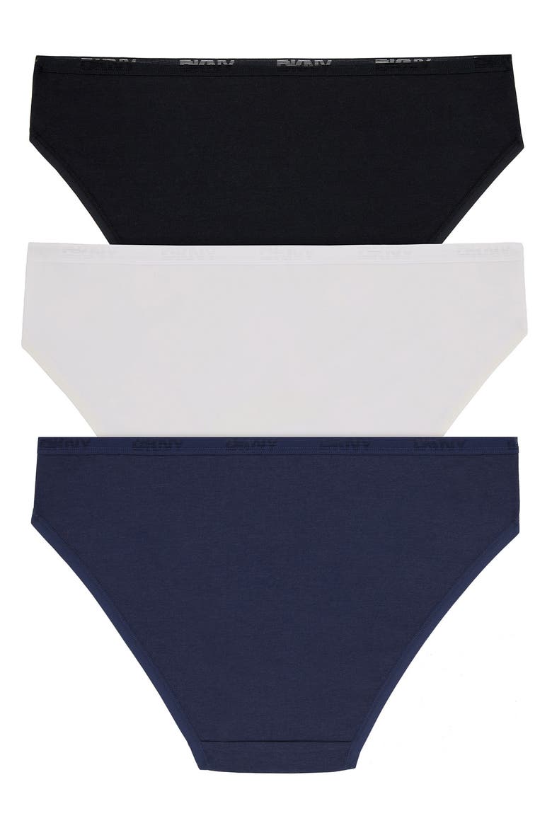 Cotton Blend Assorted 3-Pack Bikinis, Alternate, color, BLACK/ WHITE/ NAVY