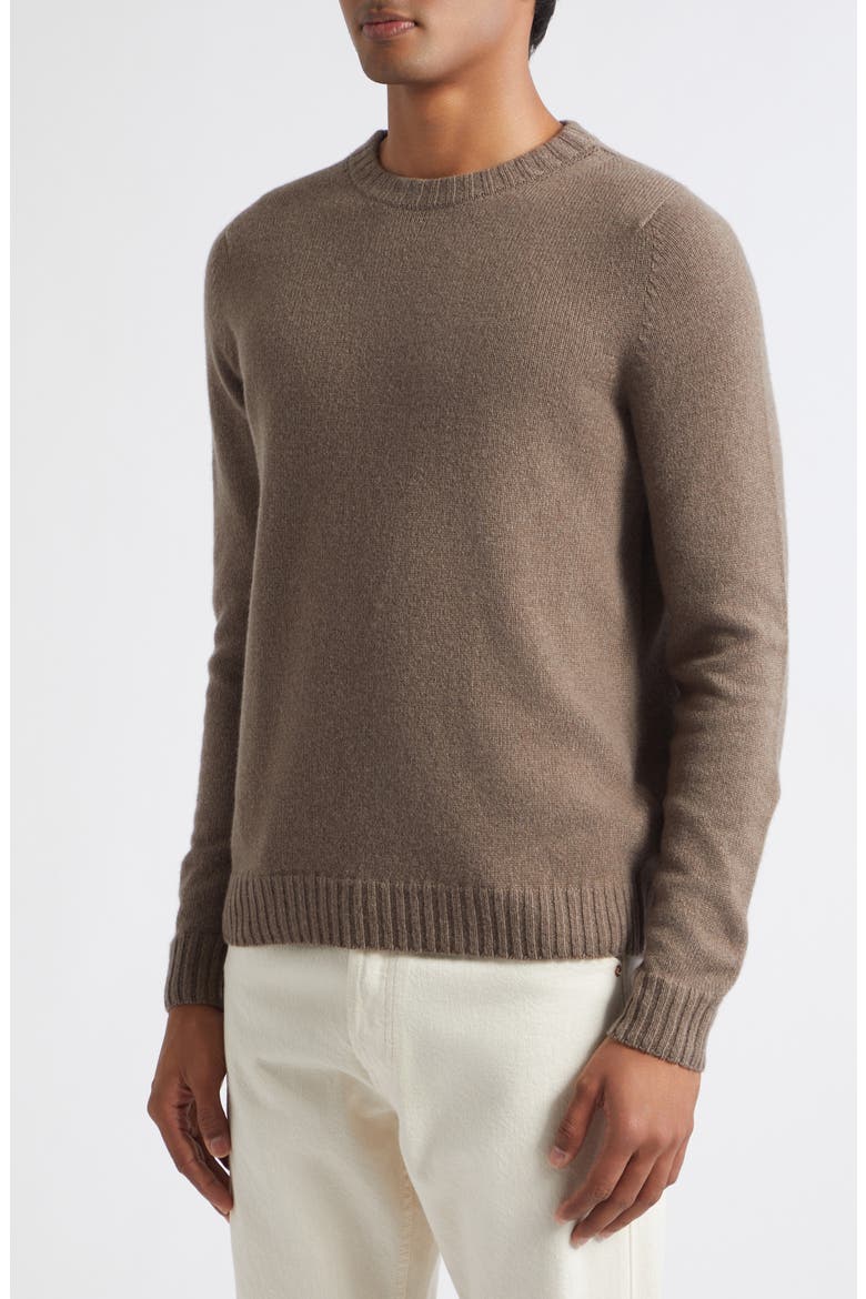 Norfolk Sea Island Cotton Crewneck Sweater, Alternate, color, TOAST