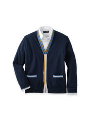 Paul Fredrick Cotton Button Front Cardigan Sweater