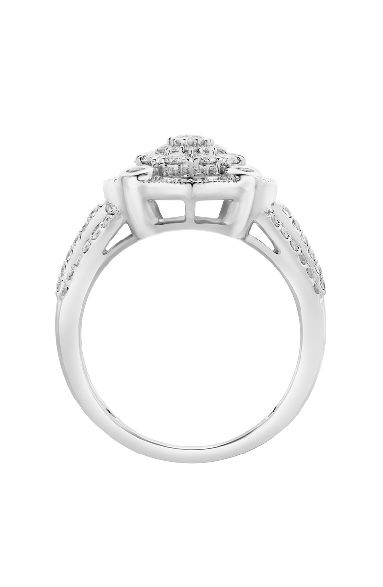 LuvMyJewelry Nebula 14K Gold Round Diamond Studded Halo Cluster Ring - 1cts, Alternate, color,