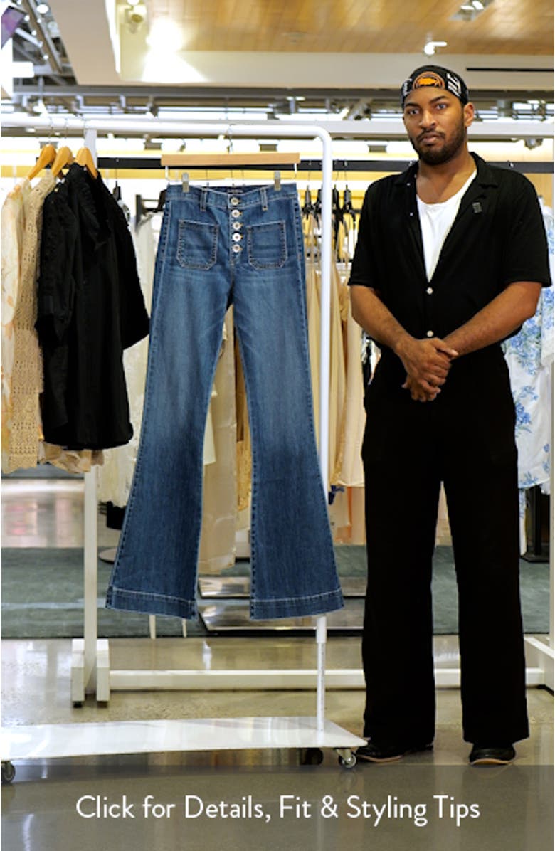 Cindy Patch Pocket Wide Leg Jeans, sales video thumbnail