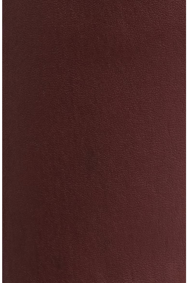 The Leather Reboot High Waist Bootcut Leather Pants, Alternate, color, CURRANT